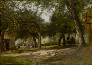 Landskab med Gaard, 1830-1880