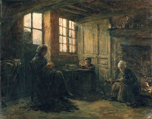 Kvinder flosset linned, Honfleur, 1877