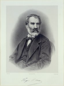Portræt af forfatteren Eugène Pelletan 1813-1884. af Adolphe Guillon