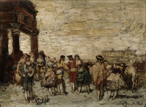 Fest i Spanien Maleri af Adolphe Monticelli (1824-1886) Dim 36,5x48 cm Musee Grobet-Labadie af Adolphe Joseph Thomas Monticelli