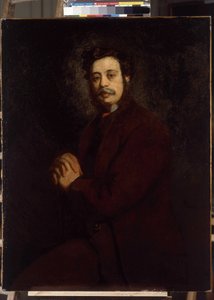 Portræt af Mr. Khan. Maleri af Adolphe Monticelli (1824-1886) af Adolphe Joseph Thomas Monticelli