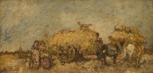 Hømarken, ca. 1870 af Adolphe Joseph Thomas Monticelli