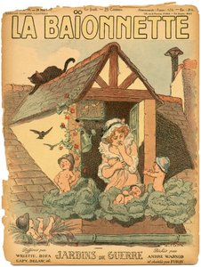 Cover af "" La Baionnette "", Satirique en Colours af Adolphe Leon Willette