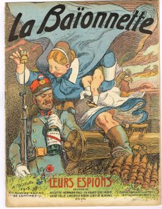 Cover af "" La Baionnette "", Satirique en Colours af Adolphe Leon Willette