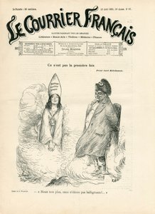 Cover af "" Le Courrier francais", nummer 33, satirisk i B & H af Adolphe Leon Willette