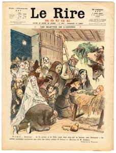 Cover af "" Den røde latter", Satirisk i farver af Adolphe Leon Willette