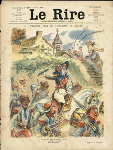 Illustration af Adolphe dit Willette (1857-1926) til forsiden af Le Lire af Adolphe Leon Willette