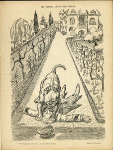 Illustration af Adolphe dit Willette (1857-1926) i Le Rire, 27/02/09 - Les ceusses que on des chien - Arkitektur Urbanisme, Dyr - Hund, Pitt-Bull af Adolphe Leon Willette