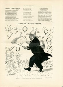 Le Courier francais, nummer 10, satirisk i sort/hvid af Adolphe Leon Willette
