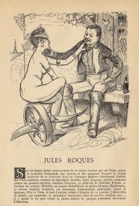Nutidens mænd, nummer 411, illustration af Adolphe dit Willette (1857-1926): Press, Le Courrier Français, Roques Jules (19.-20. århundrede) af Adolphe Leon Willette