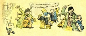 Hårdt liv for skoleelever på Saint Boniface-institutionen i Paris i 1867 af Adolphe Leon Willette