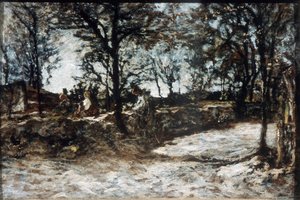 Landskab. Fontainebleau, 1800-tallet.