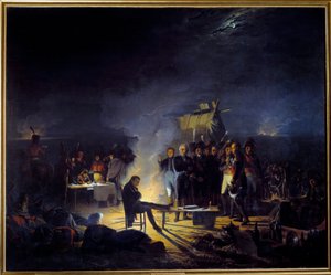 Bivuak af Napoleon I på slagmarken Wagram (5.-6. juli
