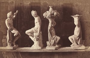 Fire statuer, ca. 1868.