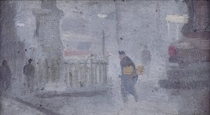 Studie for Base of Statues, Albert Square, ca. 1910 (olie på bord)