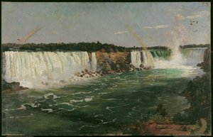 Niagara Falls om sommeren, 1870 (olie og harpiksholdige glasurer på lærred) af Adolphe Vogt