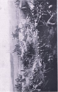 Franskmændenes indtagelse af Malakoff, illustration fra British Battles on Land and Sea , 1915 af Adolphe Yvon