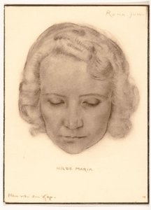Fotogengivelse af et portræt af Hilde Maria af Han van der Kop af Adriaan Bijl (attributed to)