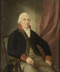 Portræt af Albertus Henricus Wiese, generalguvernør i Hollandsk Ostindien af Adriaan de Lelie (attributed to)