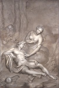 Luna (Diana) besøger den sovende Endymion, 1696