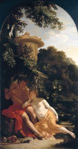 Hyrde og hyrdinde, den amorøse hyrde, ca. 1696