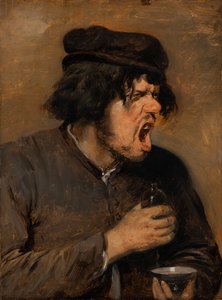 The Bitter Potion, ca. 1636-38 (olie på eg) af Adriaen Brouwer