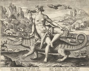 Afrika De fire kontinenter (serietitel) af Adriaen Collaert