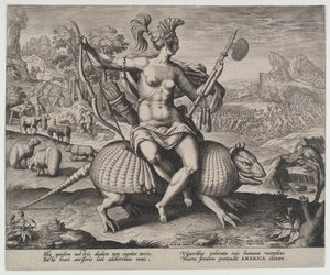 Amerika, fra de fire kontinenter,.n.d. af Adriaen Collaert