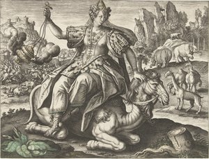 Asien De fire kontinenter (serietitel) af Adriaen Collaert