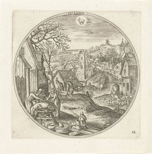 december De tolv måneder (serietitel) af Adriaen Collaert