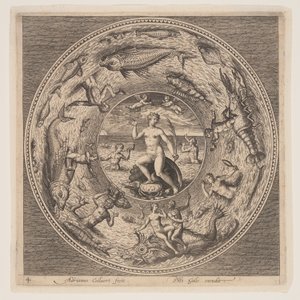 Galathea, fra et sæt design til tallerkener (Fonds de Coupe) af Adriaen Collaert