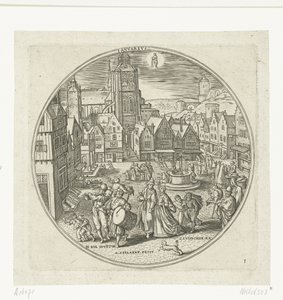 januar Ianvarivs (titel på objekt) De tolv måneder (serietitel) af Adriaen Collaert