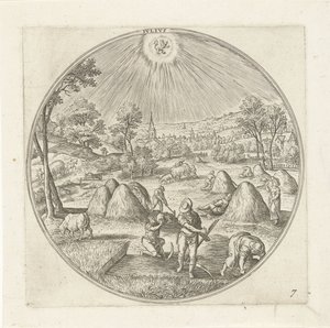 juli Ivlivs (titel på objekt) De tolv måneder (serietitel) af Adriaen Collaert
