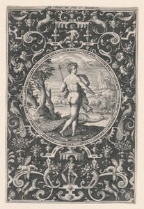 Juno, plade 1, fra dommen i Paris af Adriaen Collaert