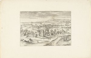 Landskab med stuehus Landskaber omkring Antwerpen (serietitel) af Adriaen Collaert