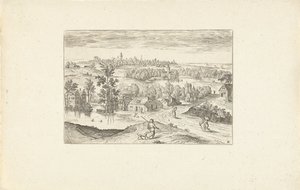 Landskab med en dam Landskaber omkring Antwerpen (serietitel) af Adriaen Collaert