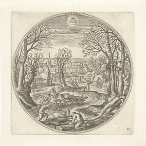 november De tolv måneder (serietitel) af Adriaen Collaert