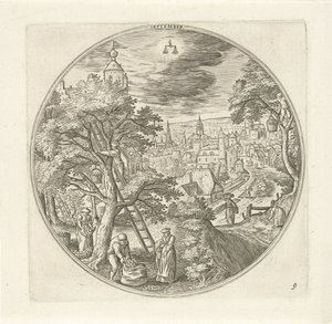 september De tolv måneder (serietitel) af Adriaen Collaert