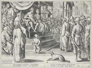 Sankt Paulus før Festus og Agrippa af Adriaen Collaert