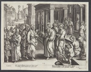 Blændingen af Elymas af Adriaen Collaert