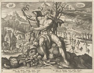 Vinter Hiems Aeolos. (titel på objekt) De fire årstider (serietitel)