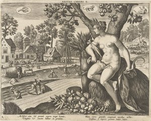 Sommer Aestas cereris. (titel på objekt) De fire årstider (serietitel) af Adriaen Collaert