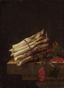 Stilleben med asparges og ribs, 1696.