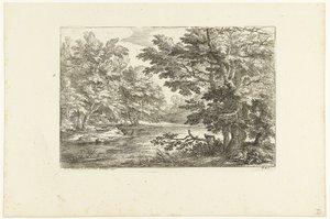 Landskab med en sø af Adriaen Frans Boudewyns