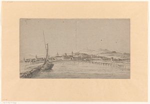 Udsigt over en by i Tiberdalen af Adriaen Honich