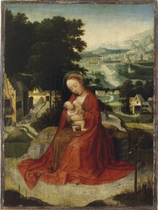 Resten på flugten til Egypten, ca. 1520-30 (olie på panel)