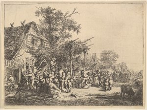 Dans under espalieret, 1610-85. af Adriaen Jansz. van Ostade