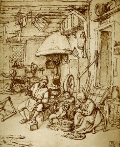 hollandsk bondefamilie af Adriaen Jansz. van Ostade