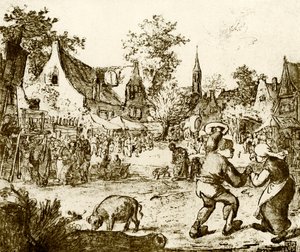 hollandsk tivoli af Adriaen Jansz. van Ostade