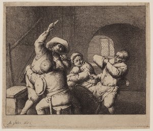 Knivkamp af Adriaen Jansz. van Ostade